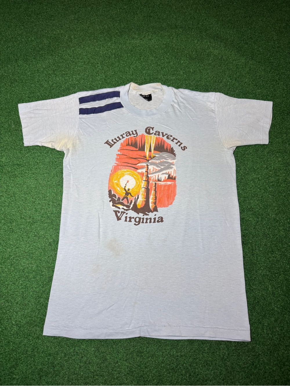 Luray Caverns Vintage T Shirt 70s 80s M/L Virginia Retro Short Sleeve Graphic